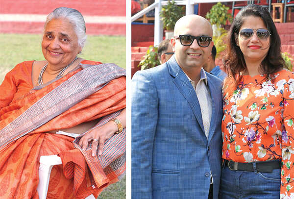 Asha Pratap (R) Ashish and Ruchi Kapoor (BCCL/ Aditya Yadav)