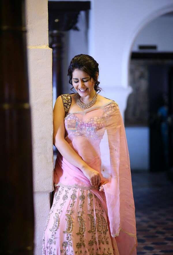 Raashi Khanna looking cute in a lehenga