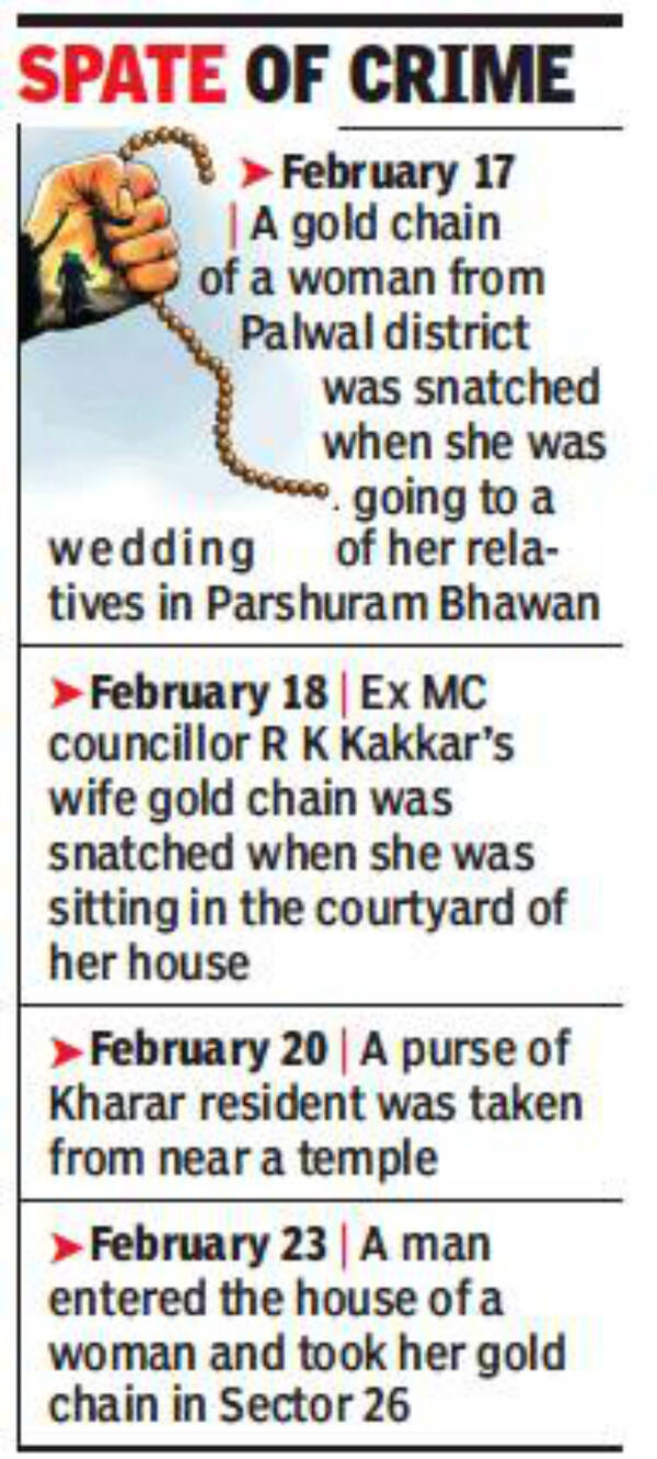 Gold Snatchers: Woman's chain snatched in Panchkula | Chandigarh News ...