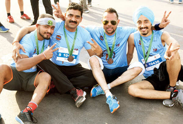 (L-R) Rohit Singh, Rahul Singh, Rakesh Sharma and Ranvir Singh (BCCL/ Vishnu Jaiswal)