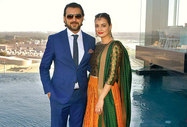 Dia Mirza with husband Sahil Sangha at Gomti Nagar, Lucknow (BCCL/ Farhan Ahmad Siddiqui)