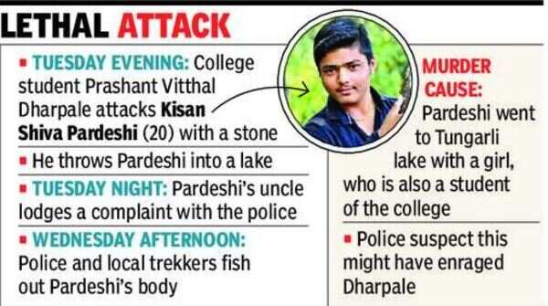College student assaults friend with stone, throws him into lake | Pune ...