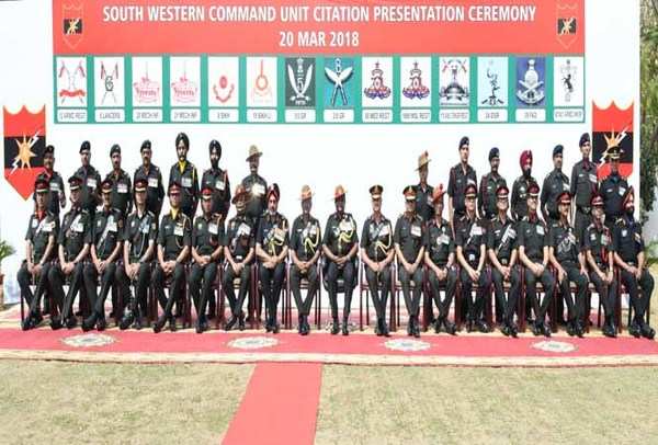 Goc In C South Western Command Awards Unit Citations Jaipur News Times Of India