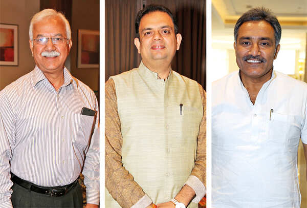 Vijay Sahi, Yatindra Mishra and Anurag Mishra (BCCL/ Aditya Yadav)