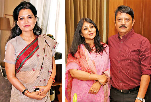 Rashmi Shukla with Sangita and Ajaish Jaiswal (BCCL/ Aditya Yadav)