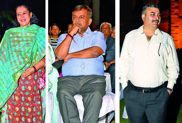 Aradhna Shukla, Awanish Awasthi and Iqbal Kidwai (BCCL/ Farhan Ahmad Siddiqui)