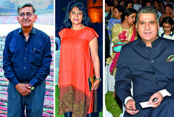 MA Khan, Madhuri Halwasiya and Maj Gen Parvesh Puri (BCCL/ Farhan Ahmad Siddiqui)