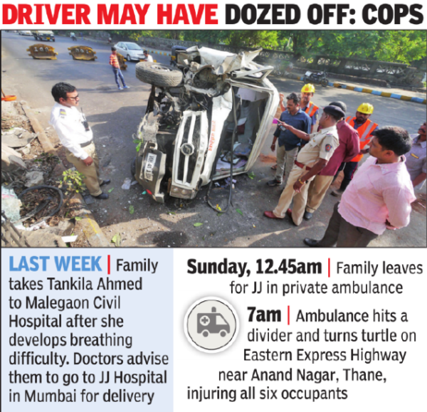 Mumbai: Woman Loses Foetus In Ambulance Crash | Mumbai News - Times Of ...