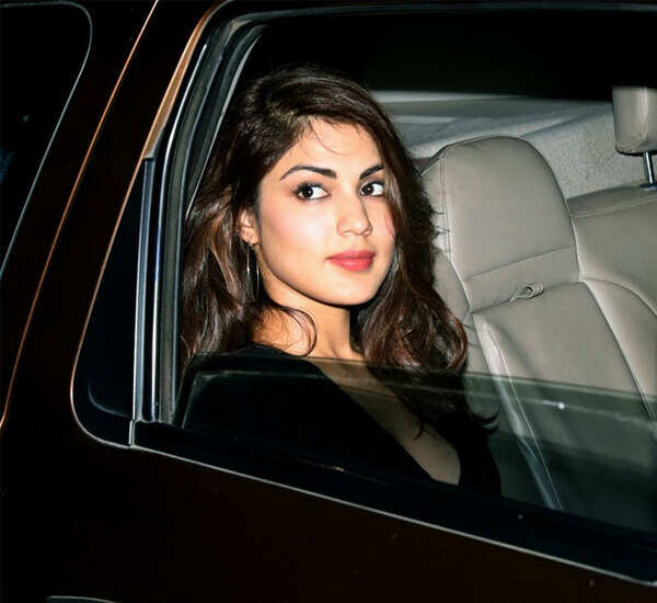 Rhea Chakraborty in Car
