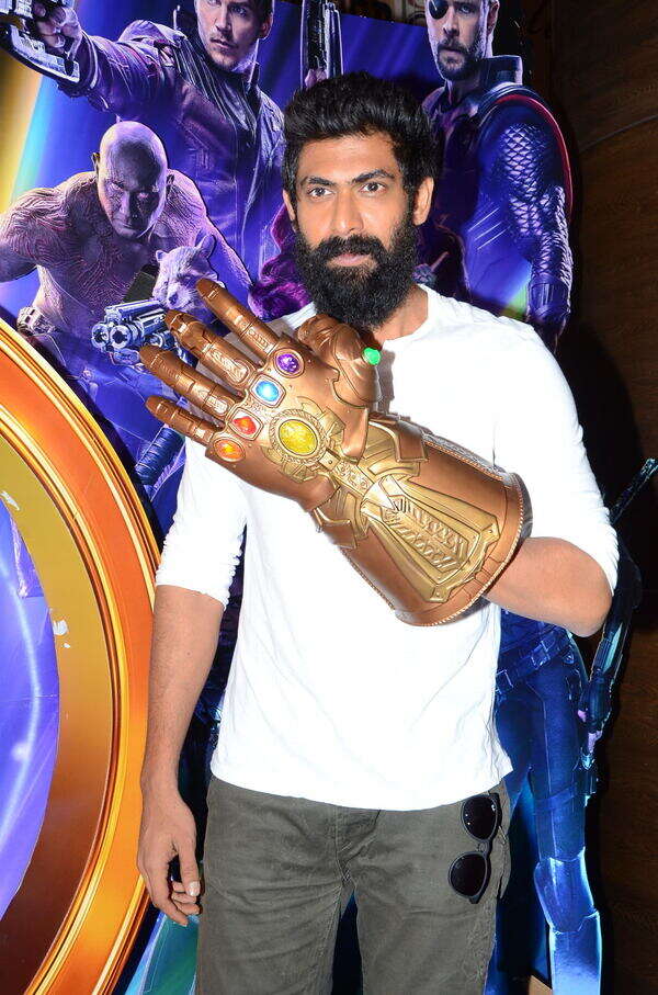 Rana Daggubati shows off Infinity Gauntlet as Thanos! - Times of India