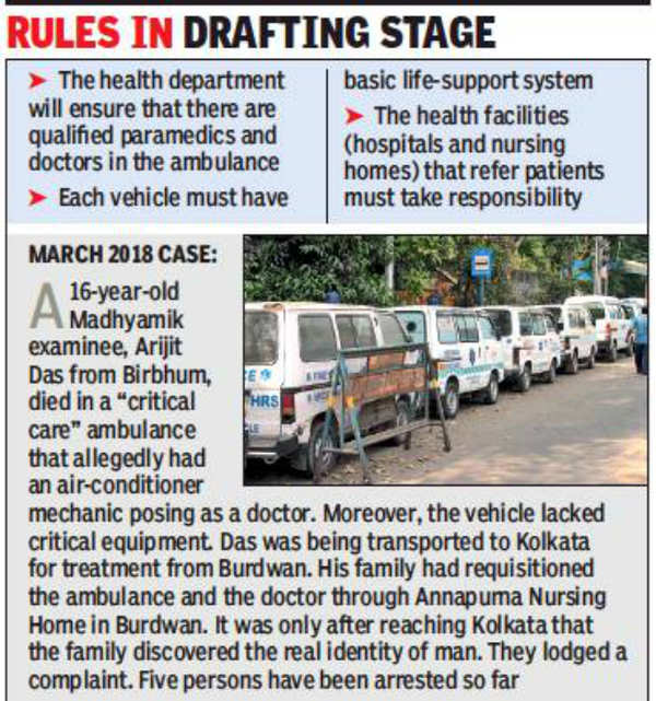 West Bengal West Bengal mulls regulations for ambulance services