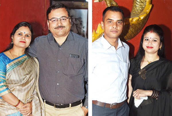 Amrita and Akhilesh Pathak (R) Atul and Neelam (BCCL/ Farhan Ahmad Siddiqui)