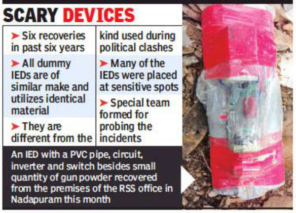 Kummamkode: Cops in a tizzy over dummy IEDs | Kozhikode News - Times of ...