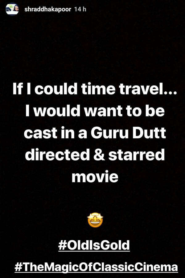 Shraddha's social media post on Guru Dutt