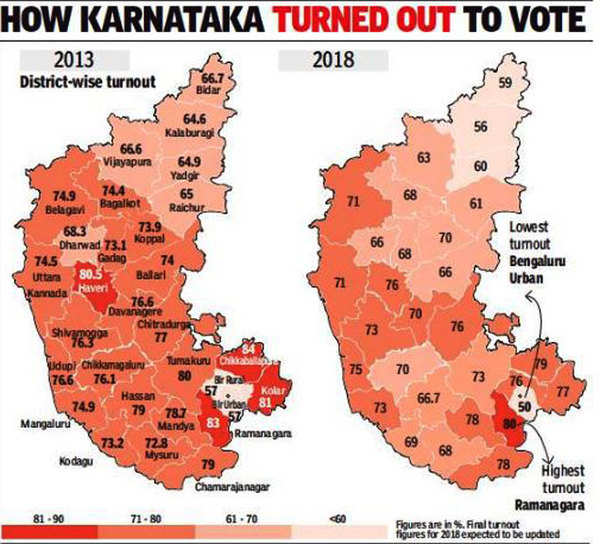 Karnataka exit poll results Times NowChanakya predicts 120 seats for