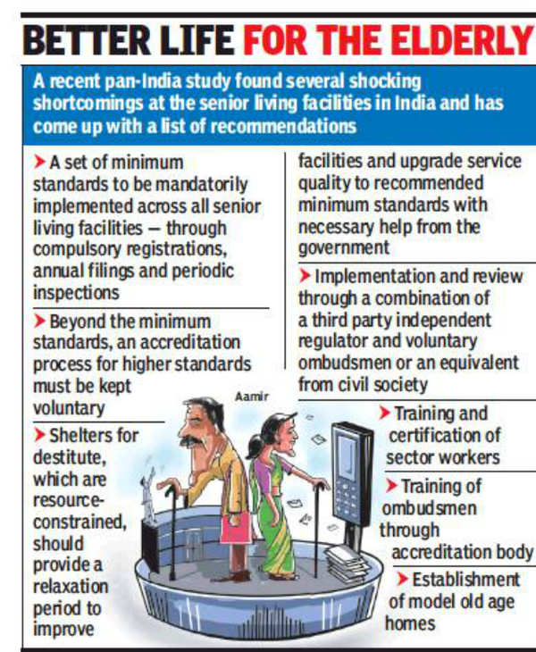 Survey finds senior citizens' living facilities substandard | Pune News -  Times of India