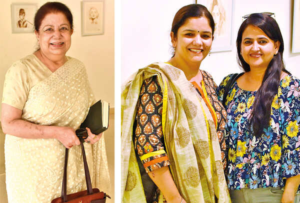 Rehana Ameer Ali (R) Simran and Anita Mishra (BCCL/ Vishnu Jaiswal)