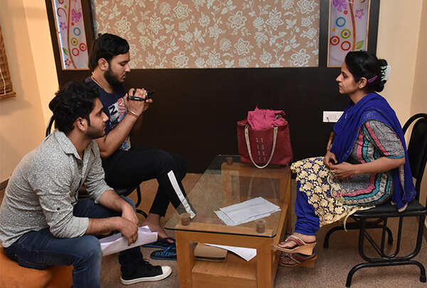 An aspiring actor during her audition (BCCL/ Vishnu Jaiswal)