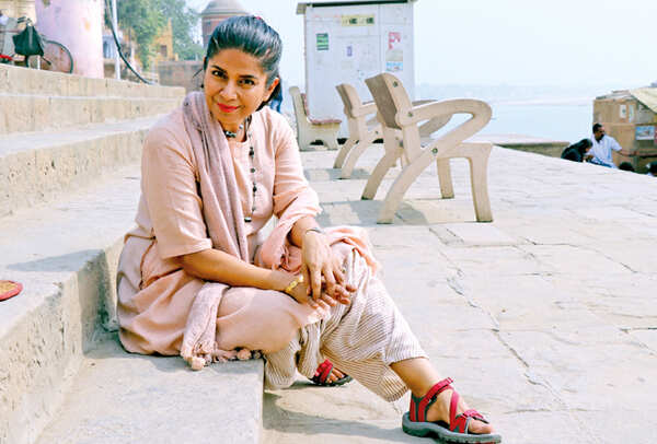 Mita Vashisht at Assi Ghat in Varanasi (BCCL/ Unmesh Pandey)