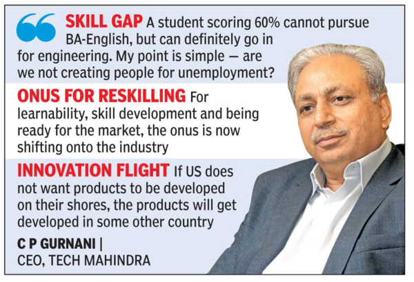 C P Gurnani: 94% of IT graduates not fit for hiring: Tech Mahindra CEO ...