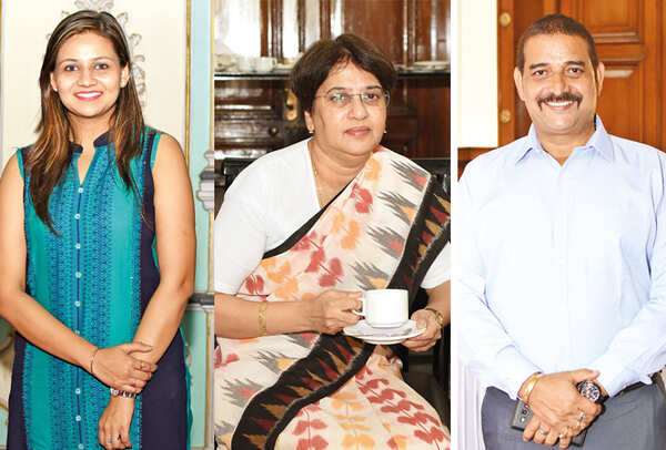 (L) Avni Jain (C) Juthika Patankar (R) RP Singh (BCCL/ Farhan Ahmad Siddiqui)