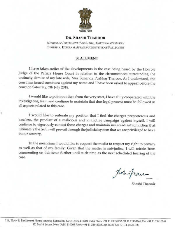 Tharoorstatement
