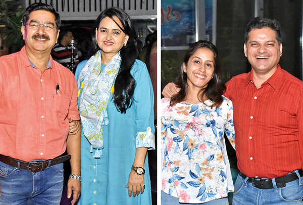 (L) Anita and Vinod Mishra (R) Kirti and Suyog Singhal (BCCL/ Vishnu Jaiswal)