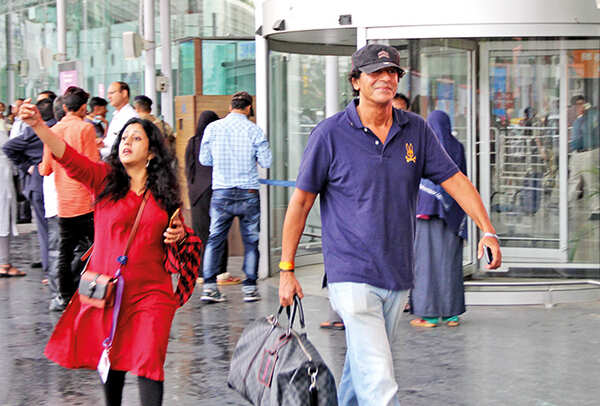 Chunky Pandey at the Lucknow Airport (BCCL/ Aditya Yadav)