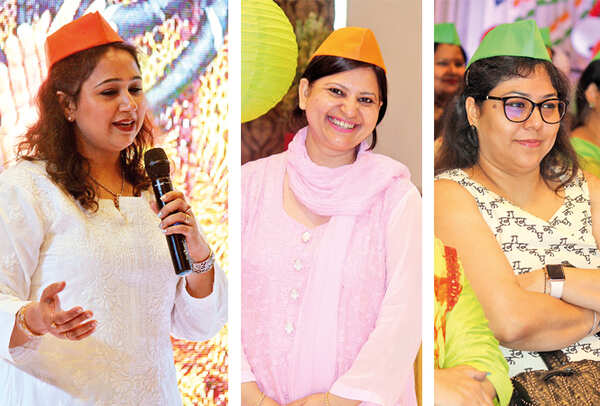 (L) Aishwariya Seth (C) Hema (R) Manisha (BCCL/ Arvind Kumar)
