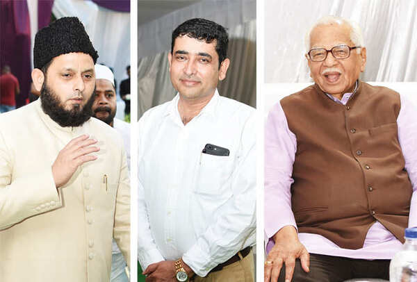 (L-R) Khalid Rasheed Farangi Mahli, Kausar Usman and Ram Naik (BCCL/ Farhan Ahmad Siddiqui)