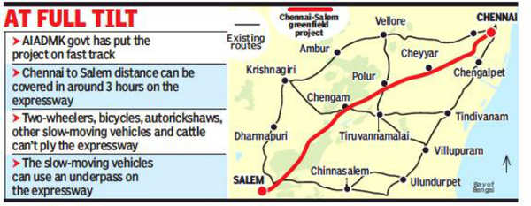 Salem To Chennai Distance By Road Land For Salem Road: Land For Salem Road: Tamil Nadu To Rope In Opposition  | Chennai News - Times Of India