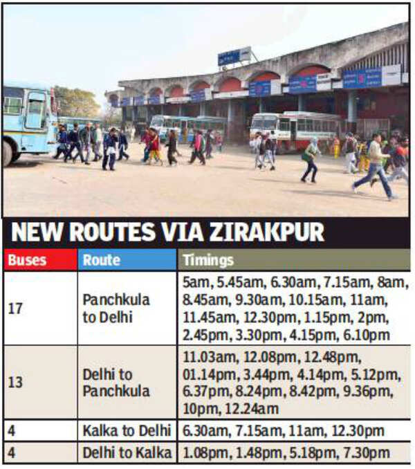 Now, board a bus to travel from Delhi to Panchkula, Kalka directly