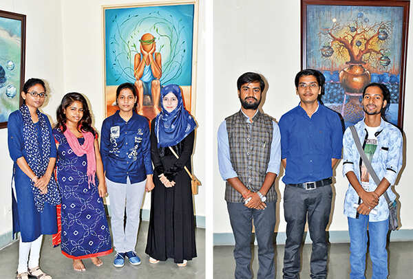 (L) Manu Verma, Shruti Vishwakarma, Kumari Jyotsana and Samreen Fatima (R) Shivam Sinha, Vishal Gupta and Shobit Kumar (BCCL/ Vishnu Jaiswal)
