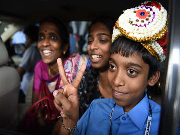 Good for Chess': R Praggnanandhaa receives grand welcome at Chennai airport, Watch