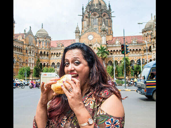 Vaishali Samant poses for Bombay Times in front of the CSMT railway station (Photo: Prathamesh Bandekar)