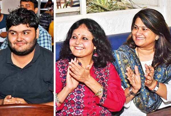 Aditya Pratap and Mini Bajpai (L) and Aparna Mishra (BCCL/ Vishnu Jaiswal)