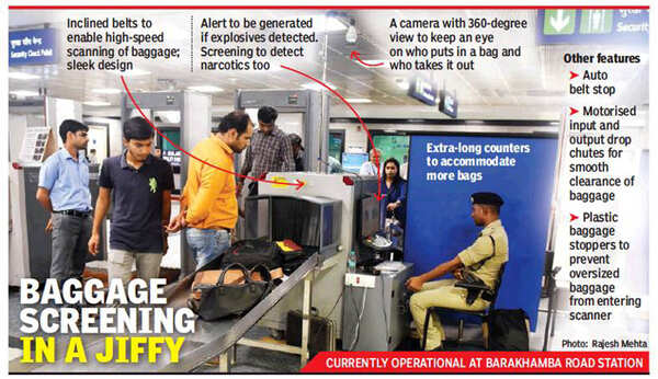 Nothing will escape the eye of this baggage scanner at metro station ...