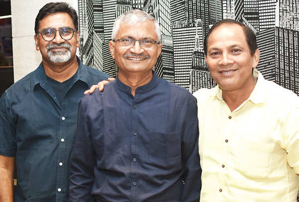 (L-R) Sudhir Srivastava, Deepak Dikshit and DS Negi (BCCL/ Farhan Ahmad Siddiqui)