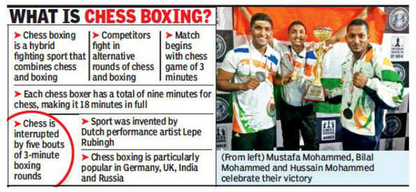 Hyderabad: Three brothers from Old City win gold, bronze in chess boxing |  Hyderabad News - Times of India