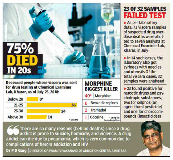 In Punjab, 4 samples in drug deaths tested positive each month