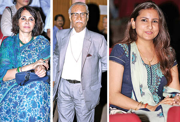 (L) Kanak Rekha Chauhan (C) Prof Raj Bisaria (R) Poonam Soni (BCCL/ Aditya Yadav)