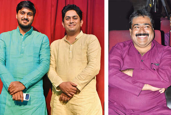 (L) Anurag Singh and Aditya Kumar Singh (R) Shafaat Hussain (BCCL/ Vishnu Jaiswal)