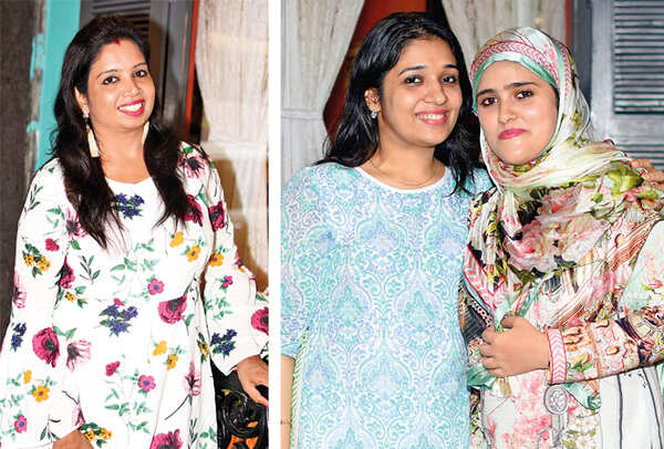 Prachi Jaiswal with Samina (L) and Nabiha (BCCL/ Farhan Ahmed Khan)