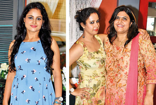 Shweta Shukla with Sonal (L) and Samiksha (BCCL/ Farhan Ahmed Khan)