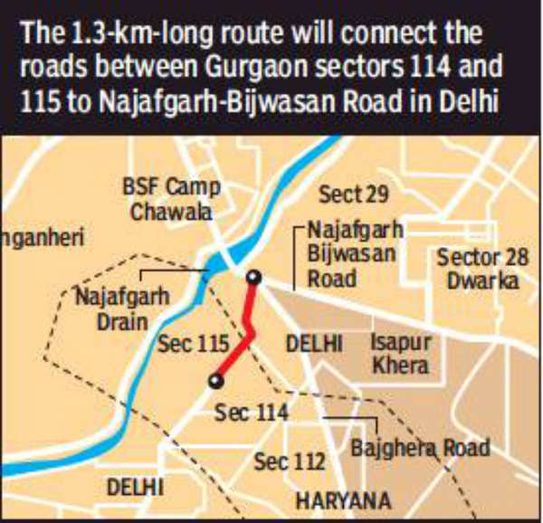 Nh 8 Road Map New Link Road To Cut Snarls On Nh-8, Boost Delhi Connectivity | Gurgaon  News - Times Of India