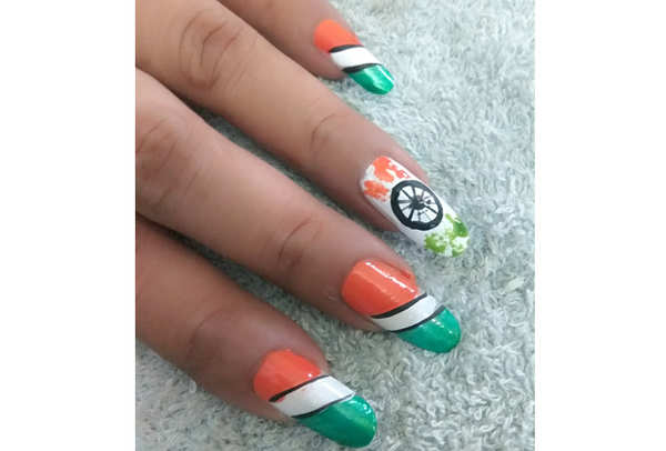 INDIAN INDEPENDENCE DAY nails... by nailsbydisha