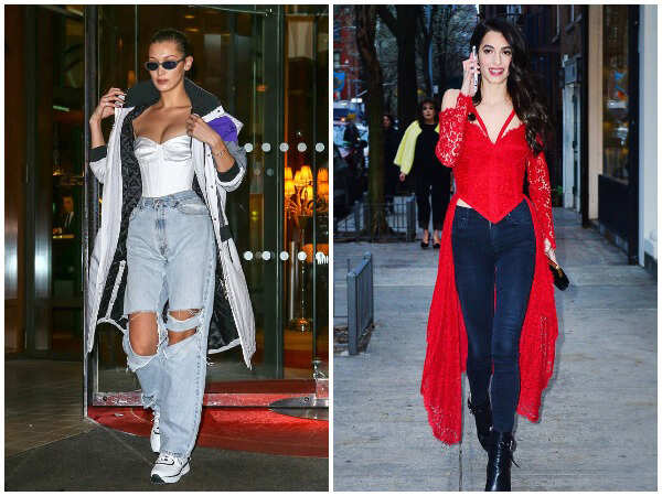 Bella Hadid and Amal Clooney