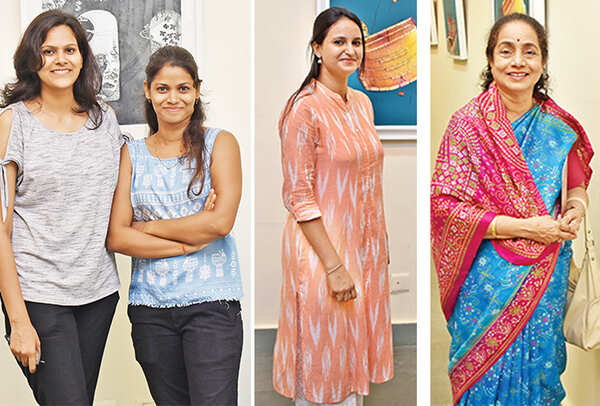 (L) Nidhi and Pallavi (C) Rashmi Singh (R) Shruti Sadolikar (BCCL/ Vishnu Jaiswal)