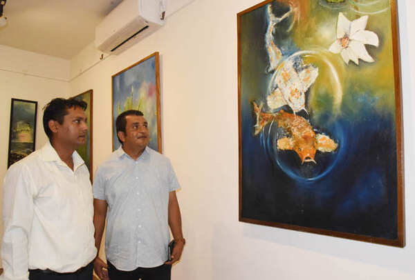 Art lovers at the show