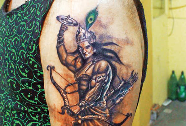 Divine tattoos for Lord Krishna devotees
